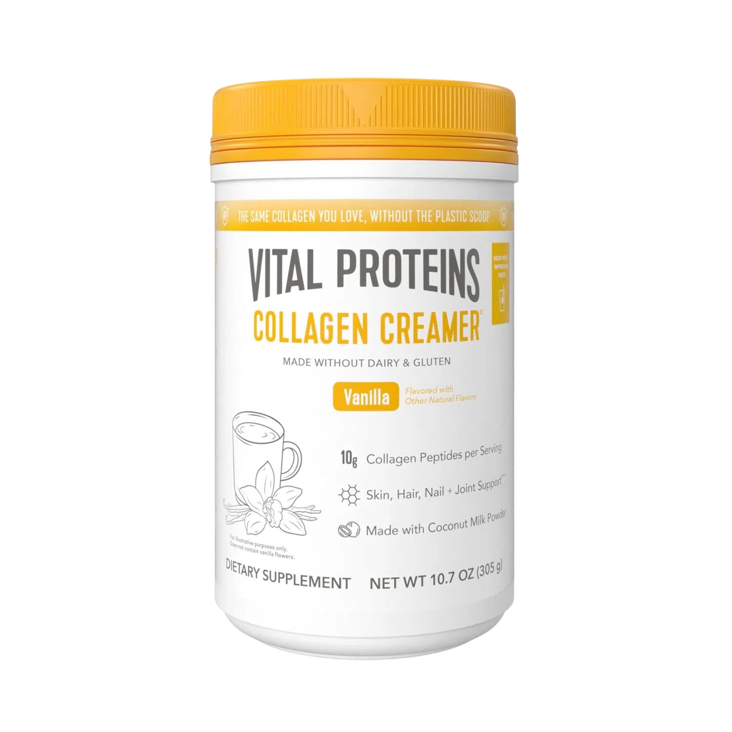 Crema de Colágeno Vainilla, 305g (10.7 oz) – Vital Proteins-Wellu