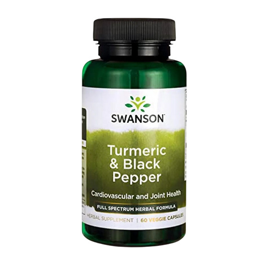 Cúrcuma y Pimienta Negra 600mg, 60 Capsulas – Swanson-Wellu