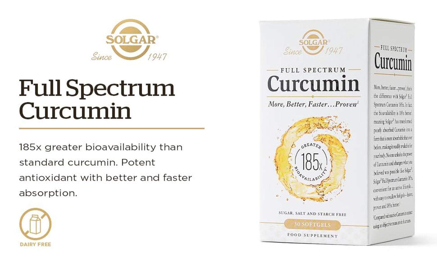 Curcumin Full Spectrum, 30 Sofgels – Solgar-Wellu