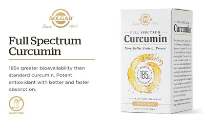 Curcumin Full Spectrum, 30 Sofgels – Solgar-Wellu