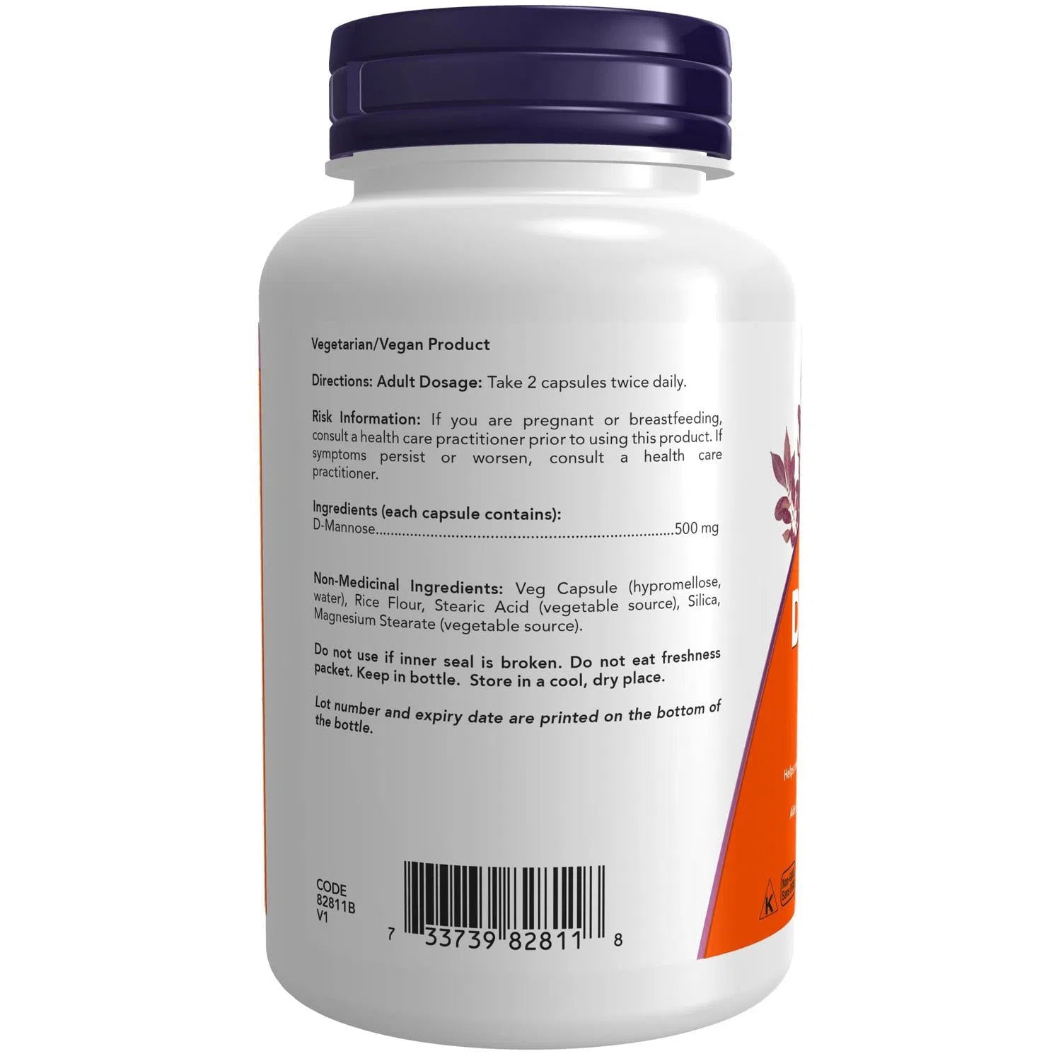 D-manosa de 500 mg, 120 Veg Caps – NOW Foods-Wellu