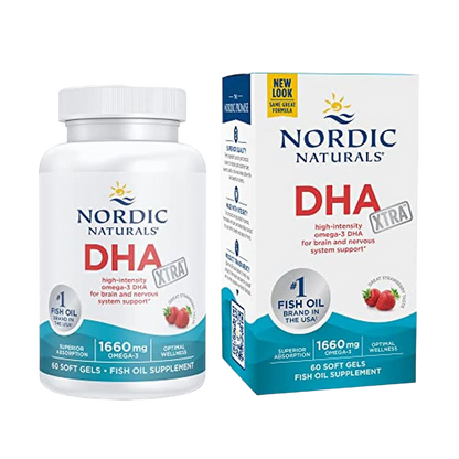 DHA Xtra Sabor Fresa 1660 mg, 60 Sofgtels – Nordic Naturals-Wellu