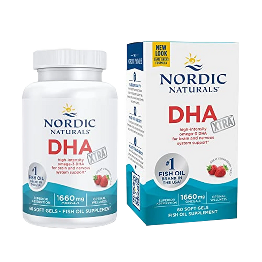 DHA Xtra Sabor Fresa 1660 mg, 60 Sofgtels – Nordic Naturals-Wellu