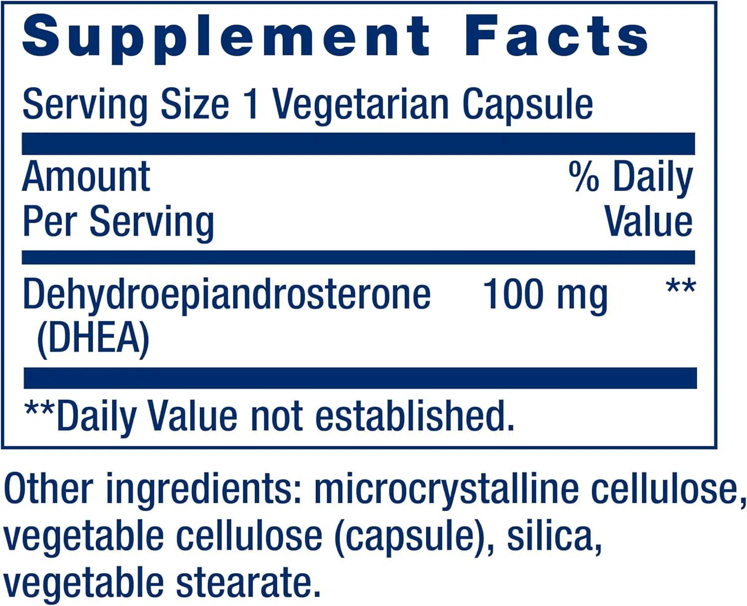 DHEA 100 mg, 60 Cápsulas – Life Extension-Wellu