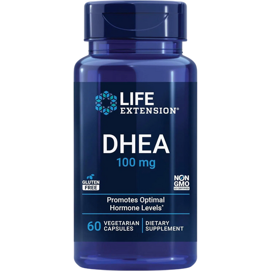 DHEA 100 mg, 60 Cápsulas – Life Extension-Wellu