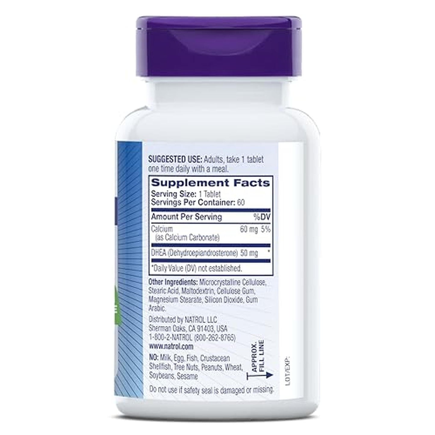 DHEA 50mg, 60 tabletas – Natrol-Wellu