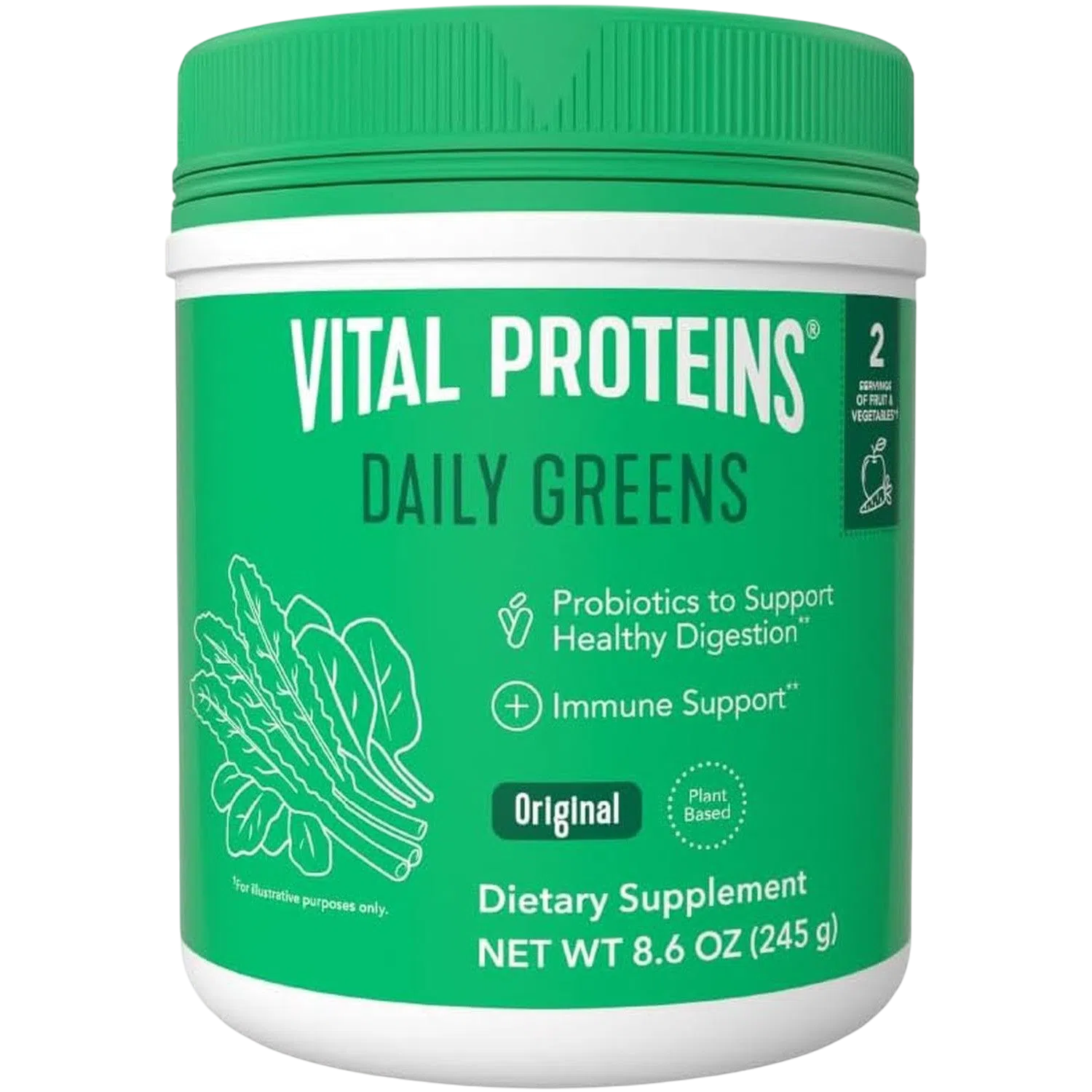 Daily Greens Probióticos 265g (9.3 oz) – Vital Proteins-Wellu