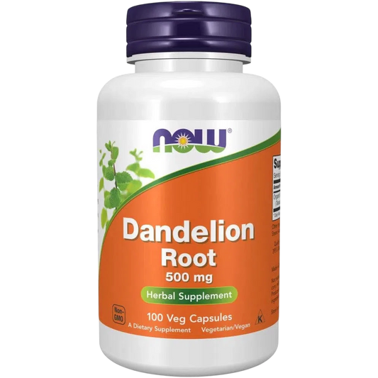 Diente de León Raiz Dandelion 500mg, 100 Vegcaps – NOW Foods-Wellu