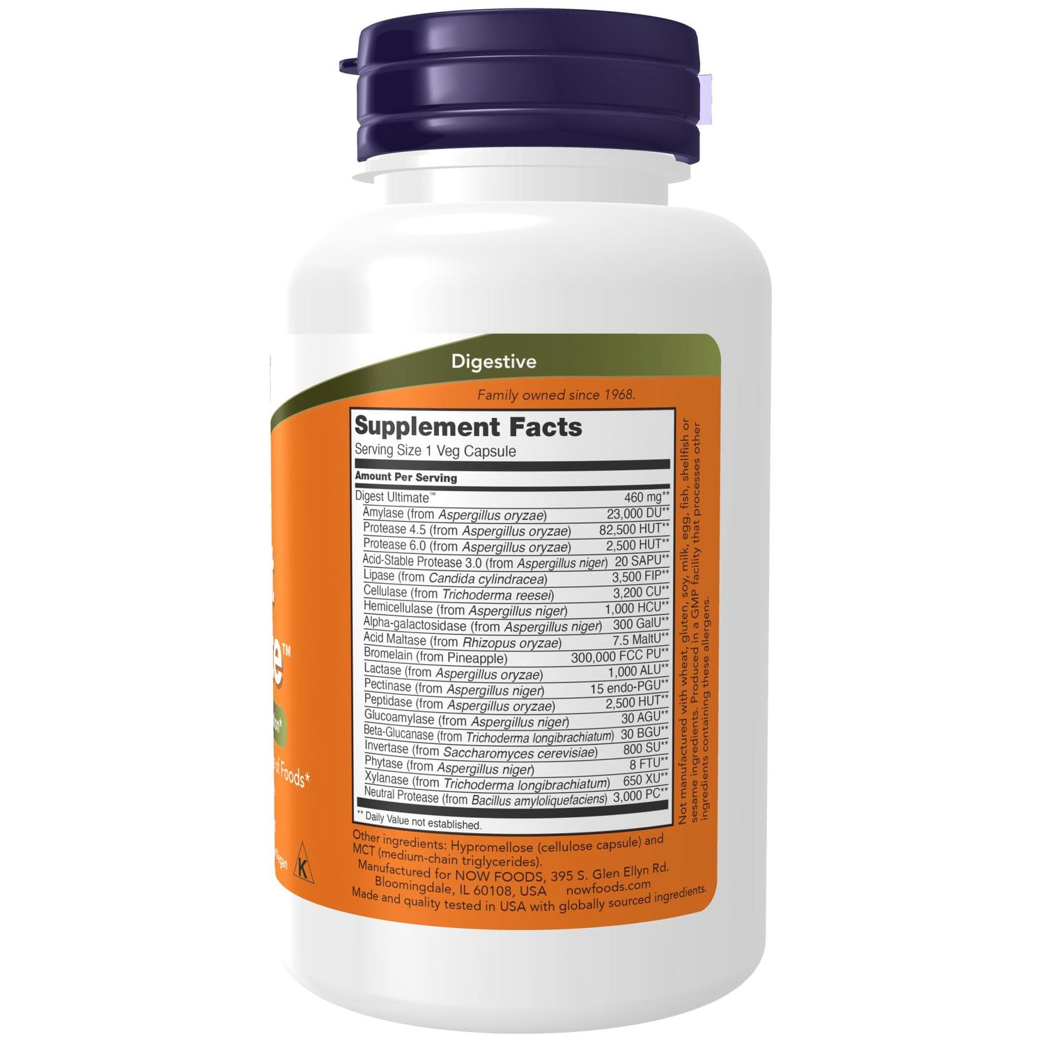 Digest Ultimate (Salud Digestiva), 120 cápsulas – NOW Foods-Wellu