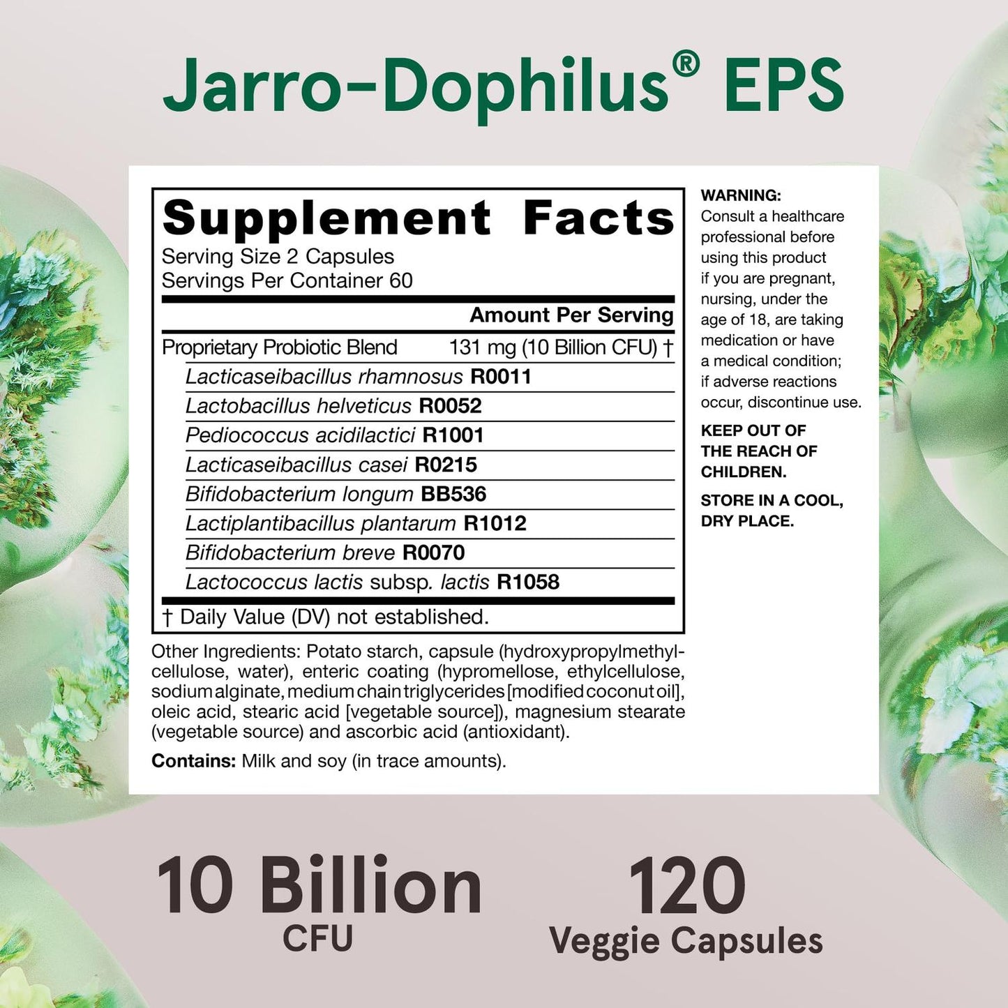 Dophilus EPS 5 Billion CFU, 120 Capsulas – Jarrow Formulas-Wellu