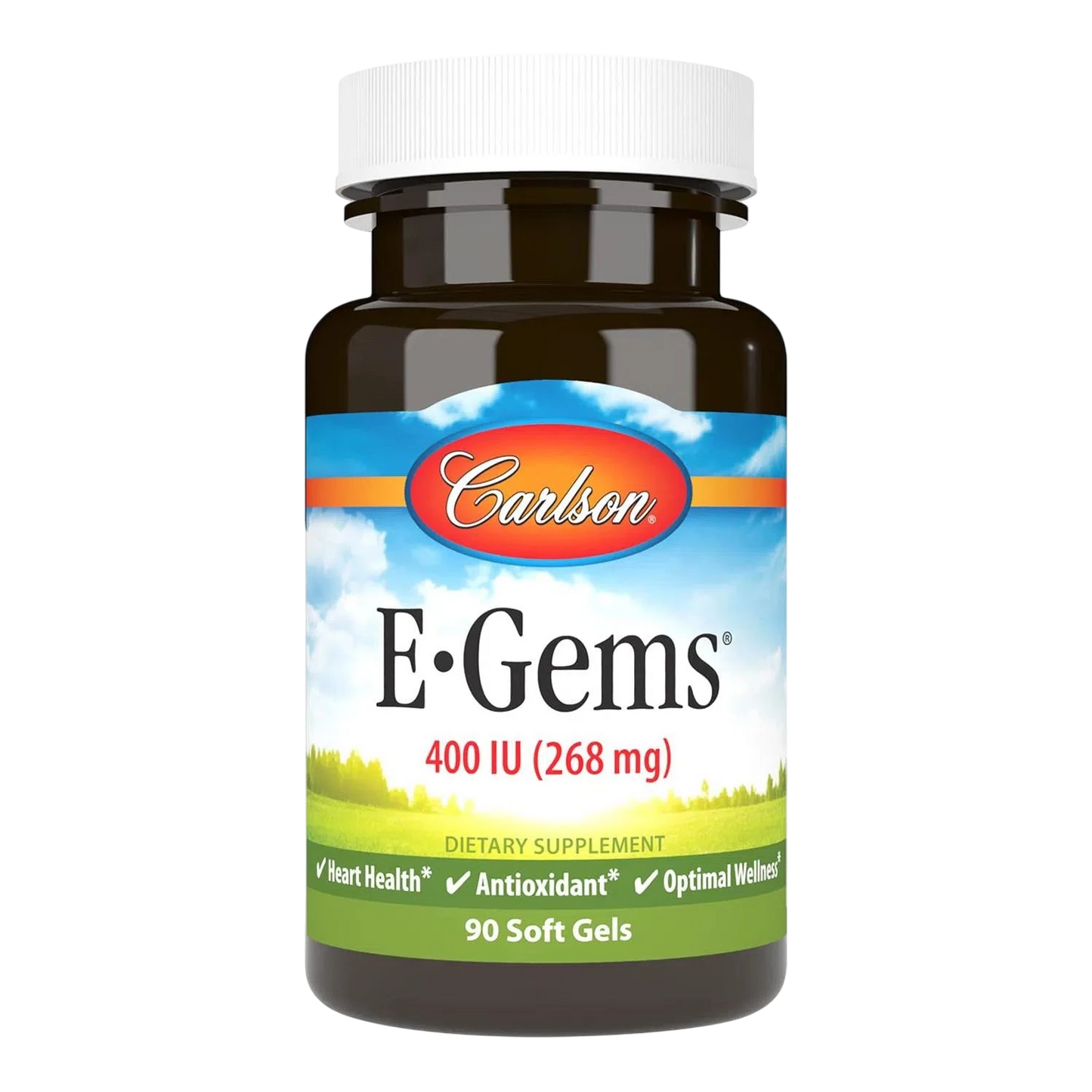 E-Gems 400 IU (Vitamina E) 268 mg, 90 Softgel – Carlson Labs-Wellu