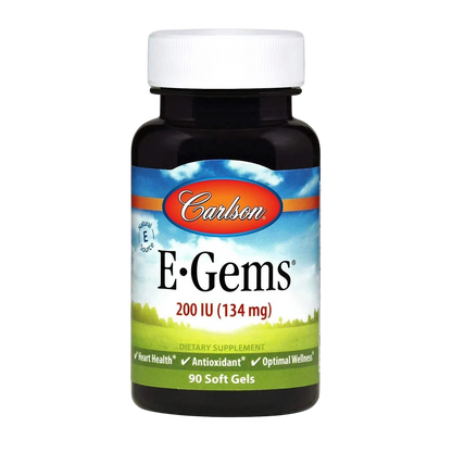 E-Gems Natural Vitamin E 200 IU, 90 Softgls – Carlson Labs-Wellu