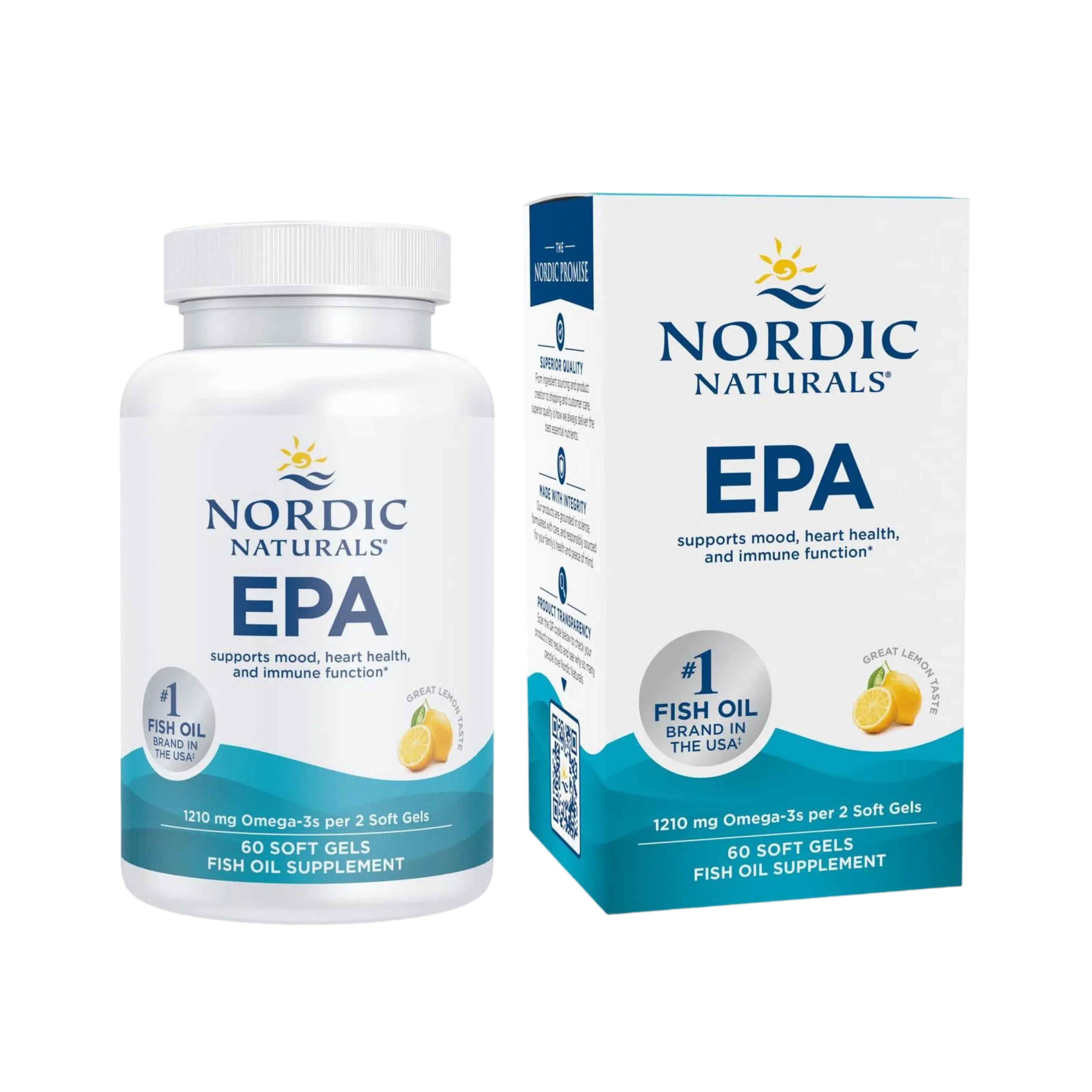 EPA 1,210 mg (Omega 3), 60 Softgels – Nordic Naturals-Wellu