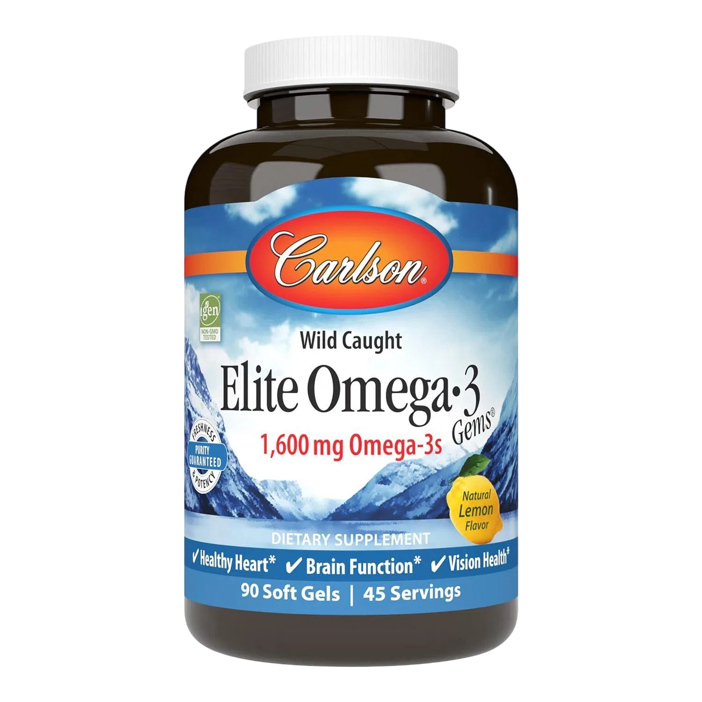 Elite Omega-3 Gems Fish Oil 1250Mg, 90 Softgels – Carlson Labs-Wellu