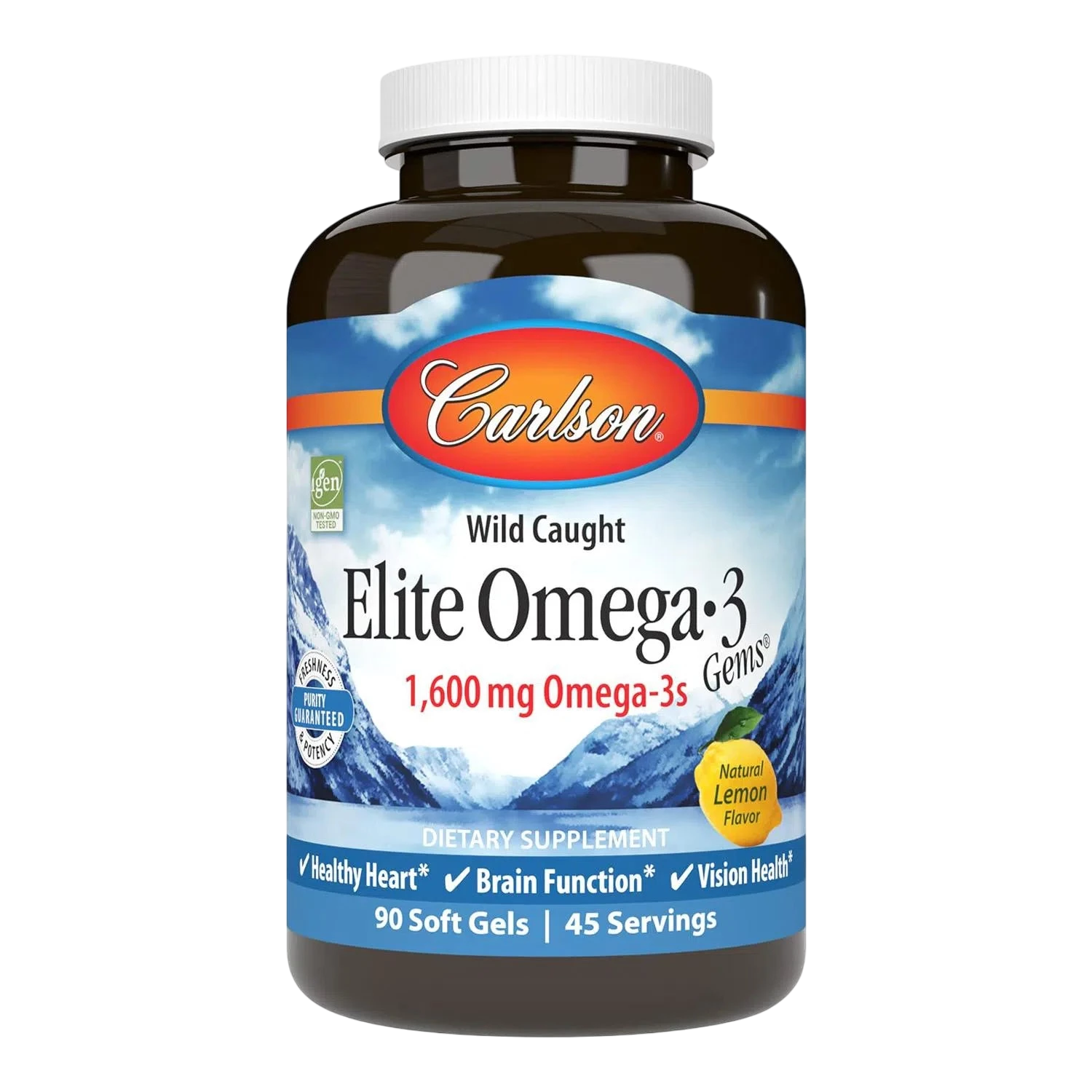 Elite Omega-3 Gems Fish Oil 1250Mg, 90 Softgels – Carlson Labs-Wellu