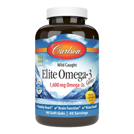 Elite Omega-3 Gems Fish Oil 1250Mg, 90 Softgels – Carlson Labs-Wellu