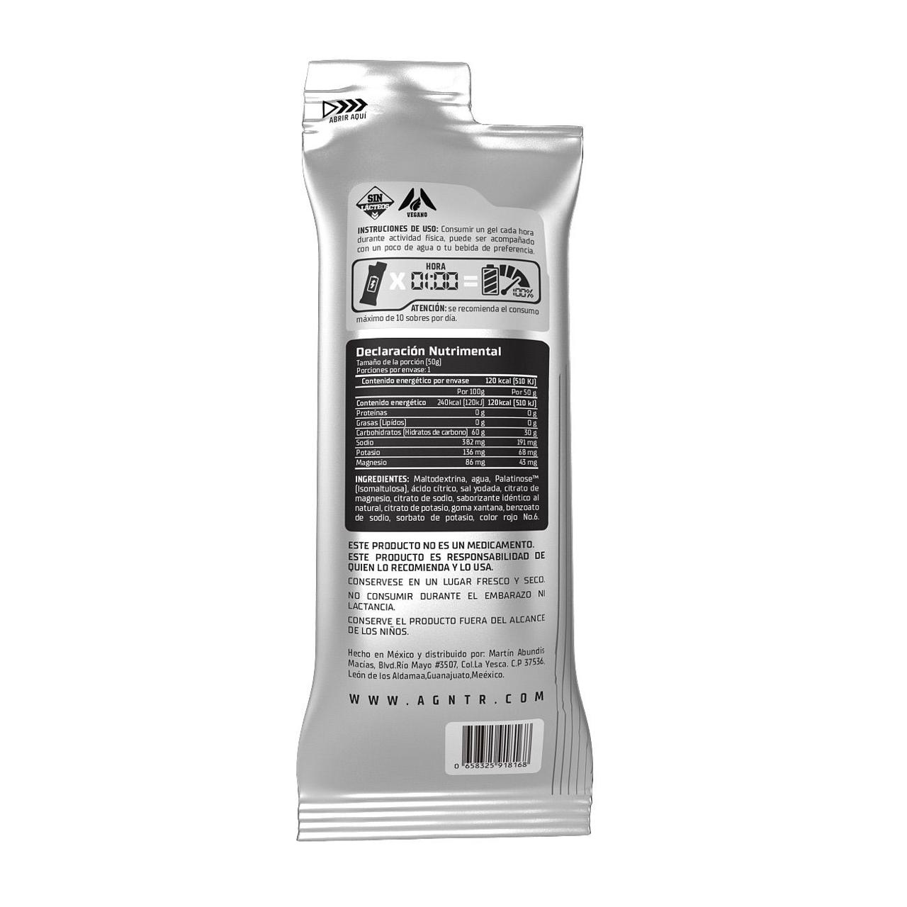 Energy Gel Frutos Rojos 50g – AG Nutrition