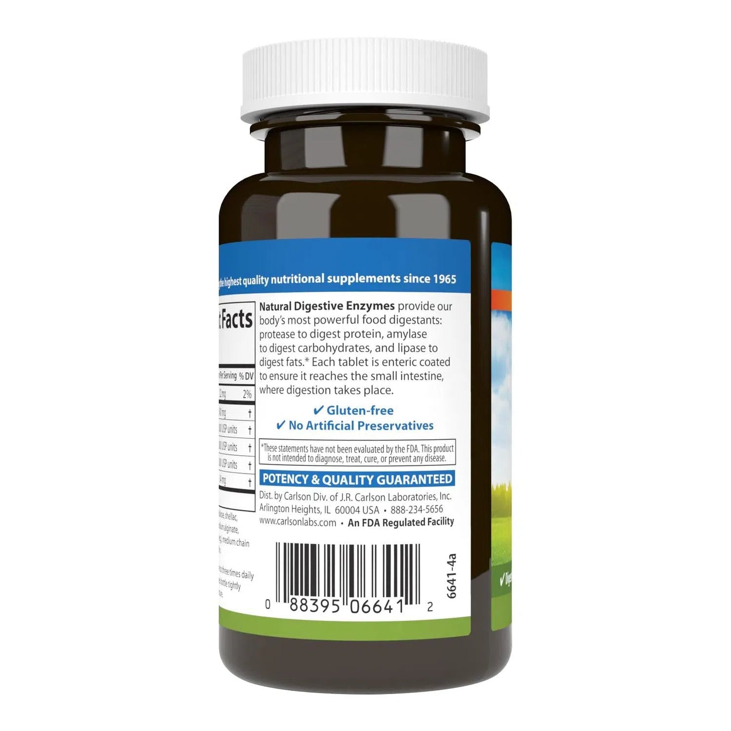 Enzimas Digestivas Naturales, 100 Tabletas – Carlson Labs-Wellu