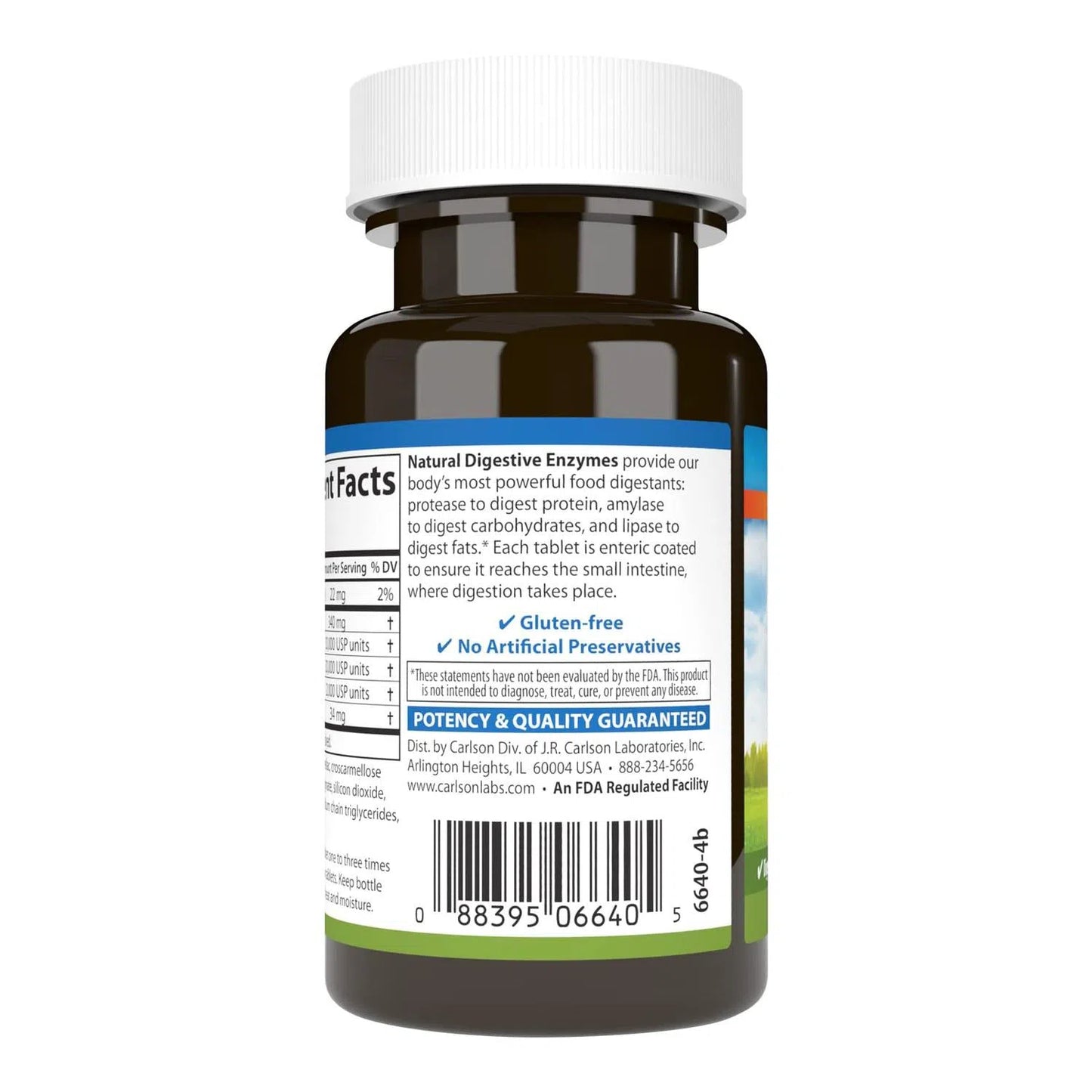 Enzimas Digestivas Naturales, 50 Tabletas – Carlson Labs-Wellu