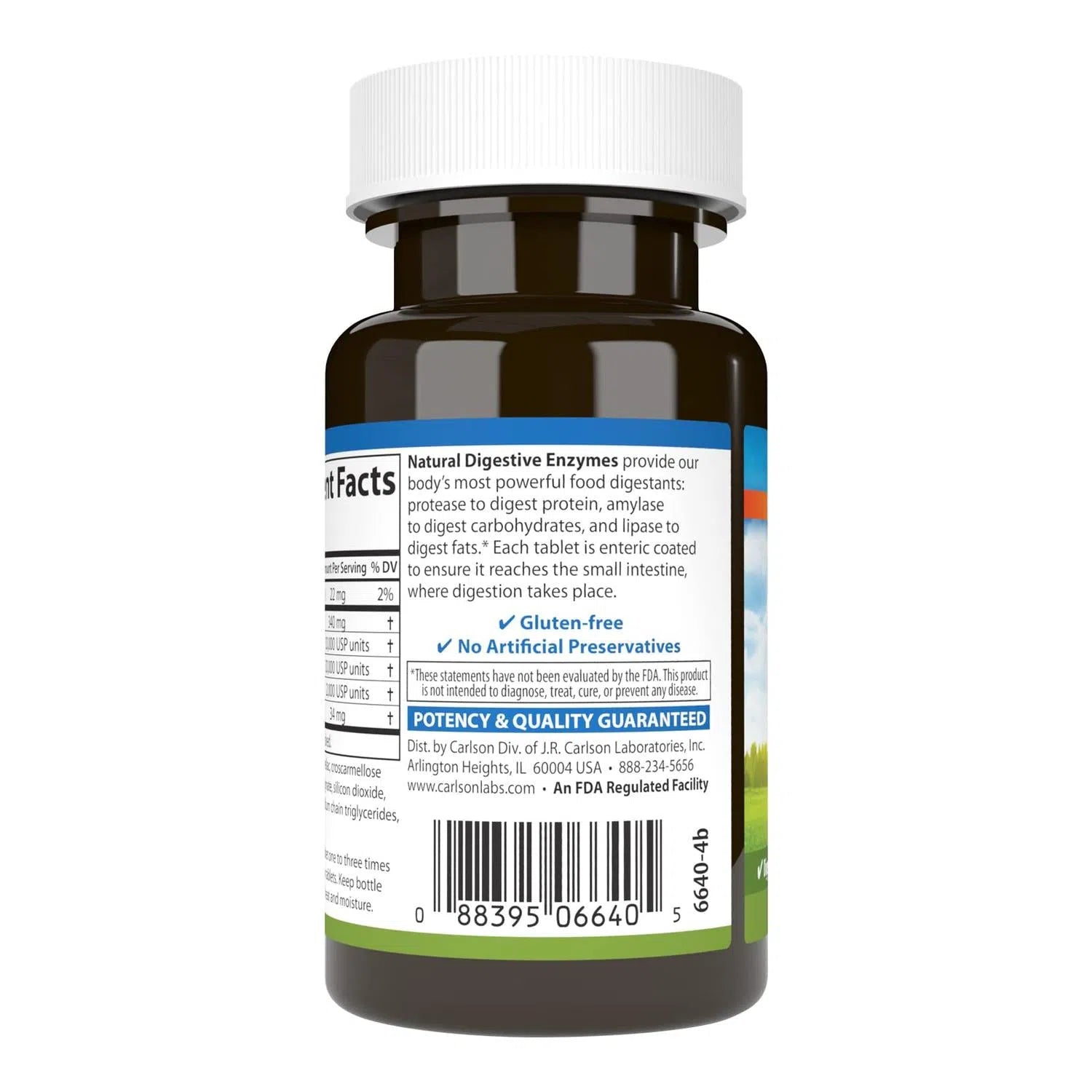 Enzimas Digestivas Naturales, 50 Tabletas – Carlson Labs-Wellu