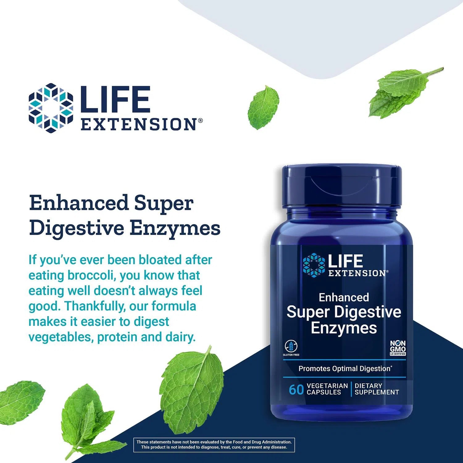 Enzimas Super Digestivas Mejoradas, 60Caps – Life Extension-Wellu