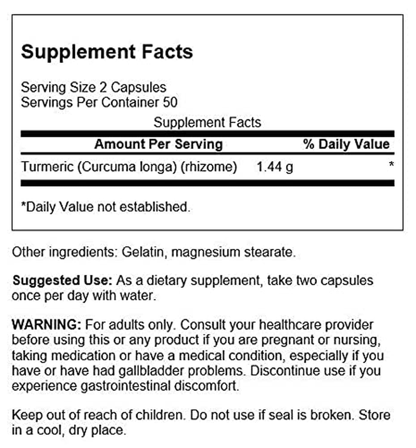 Espectro Completo de Curcuma 720mg, 100Caps – Swanson-Wellu