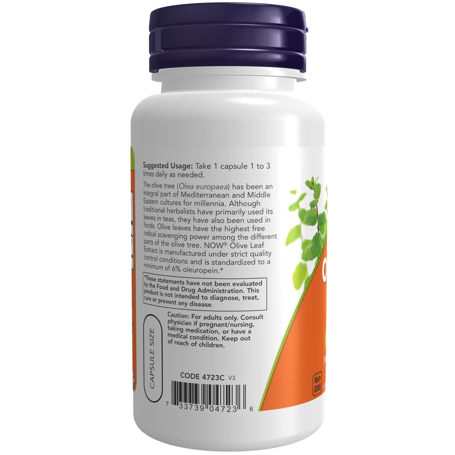 Extracto de hoja de olivo 500mg, 60 cápsulas – NOW Foods-Wellu