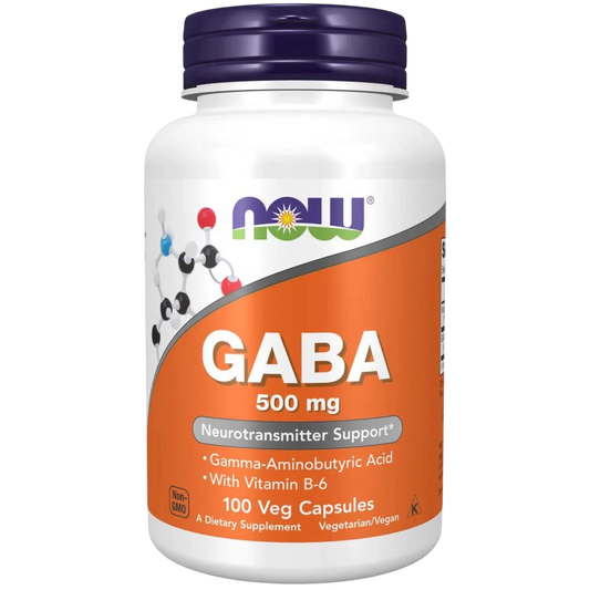 GABA de 500 mg, 100 Cápsulas Veg – NOW Foods-Wellu