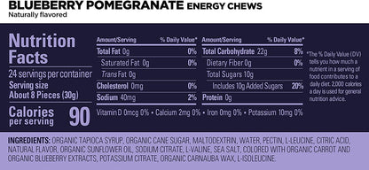 GU Chews Energía Blueberry Pomegranate, 60g – GU Energy-Wellu