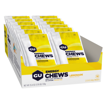 GU Chews Energía Lemonade, 720g (12 bolsas 60g) – GU Energy-Wellu