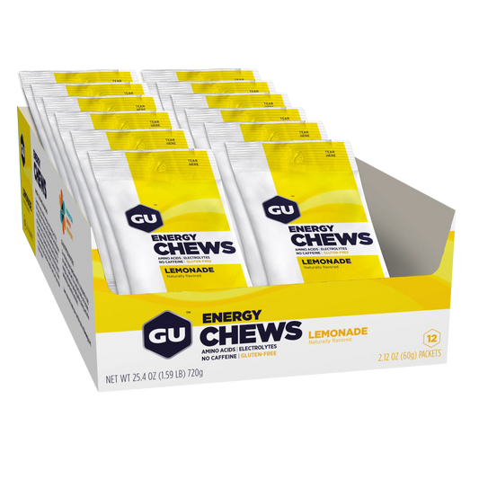 GU Chews Energía Lemonade, 720g (12 bolsas 60g) – GU Energy-Wellu