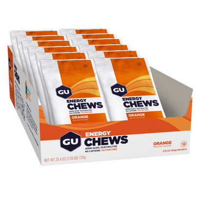 GU Chews Energía Orange, 720g (12 bolsas 60g) – GU Energy-Wellu