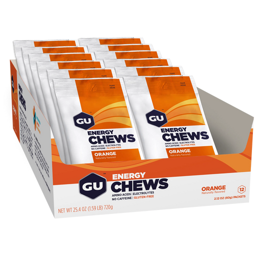 GU Chews Energía Orange, 720g (12 bolsas 60g) – GU Energy-Wellu