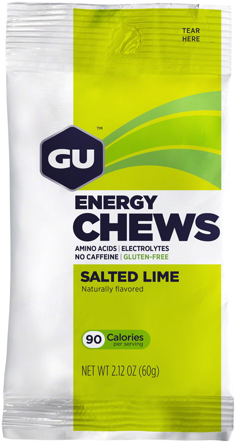 GU Chews Energía Salted Lime, 720g (12 bolsas 60g) – GU Energy-Wellu