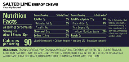 GU Chews Energía Salted Lime, 720g (12 bolsas 60g) – GU Energy-Wellu