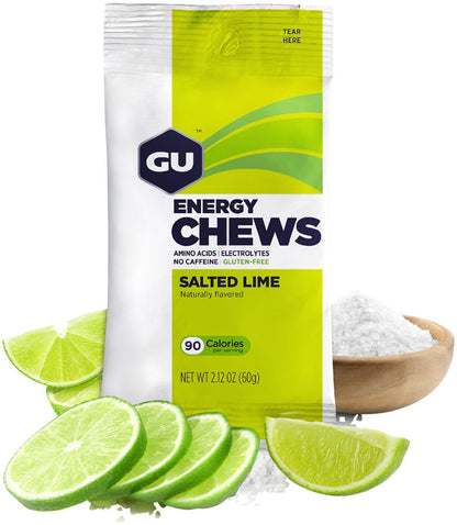 GU Chews Energía Salted Lime, 720g (12 bolsas 60g) – GU Energy-Wellu