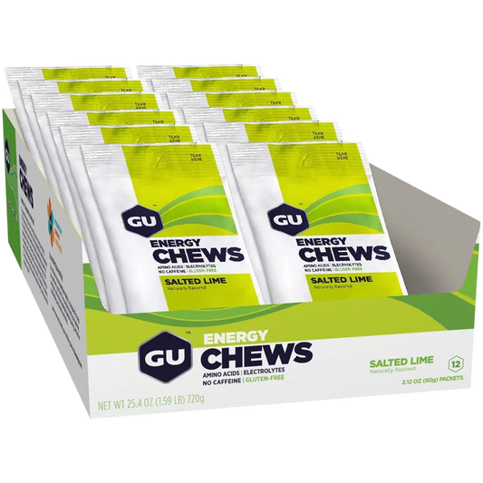 GU Chews Energía Salted Lime, 720g (12 bolsas 60g) – GU Energy-Wellu