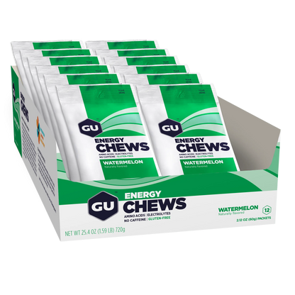 GU Chews Energía Watermelon, 720g (12 bolsas 60g) – GU Energy-Wellu