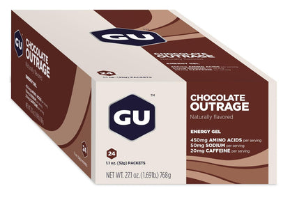 GU Gel Energía, Chocolate (20 mg Cafeína) 768g (24 gels 32g) – GU Energy-Wellu
