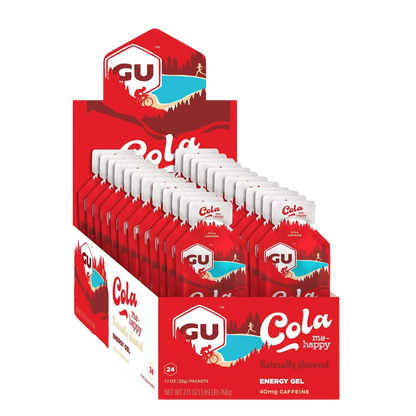 GU Gel Energía, Cola Me Happy (40 mg Cafeína) 768g (24 gels 32g) – GU Energy-Wellu
