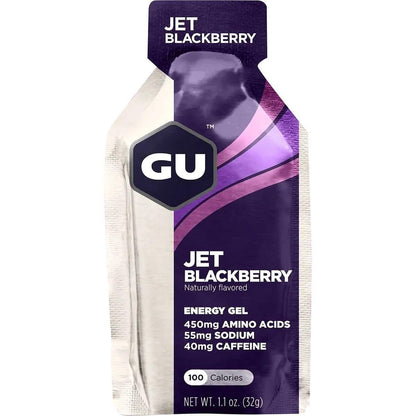 GU Gel Energía, Jet Blackberry (40 mg Cafeína) 768g (24 gels 32g) – GU Energy-Wellu