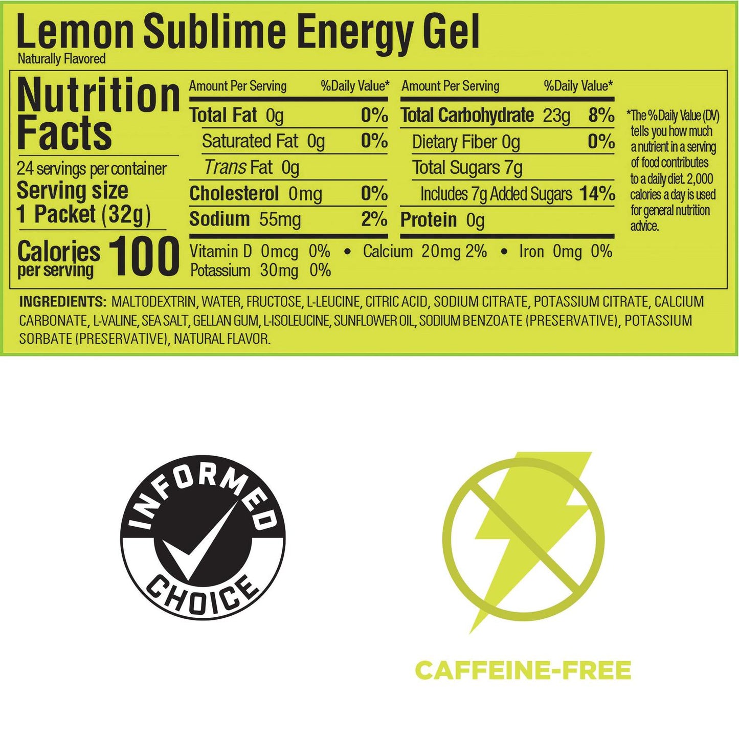 GU Gel Energía, Lemon Sublime 32g – GU Energy-Wellu