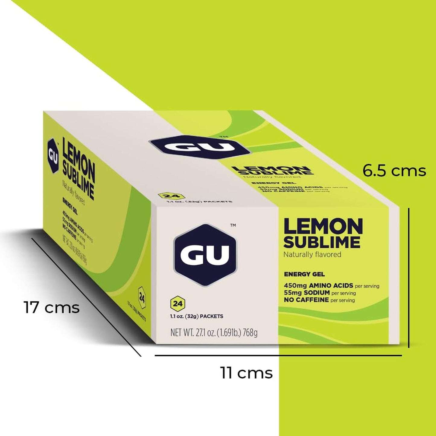 GU Gel Energía, Lemon Sublime 768g (24 gels 32g) – GU Energy-Wellu