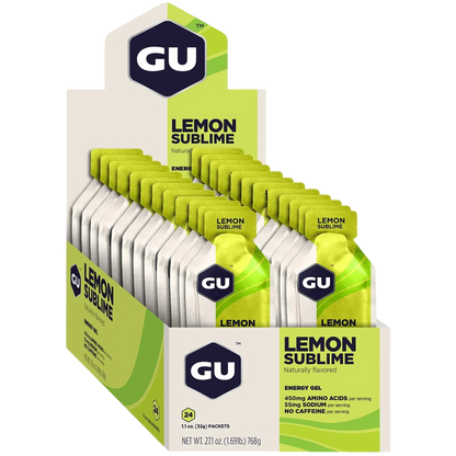 GU Gel Energía, Lemon Sublime 768g (24 gels 32g) – GU Energy-Wellu