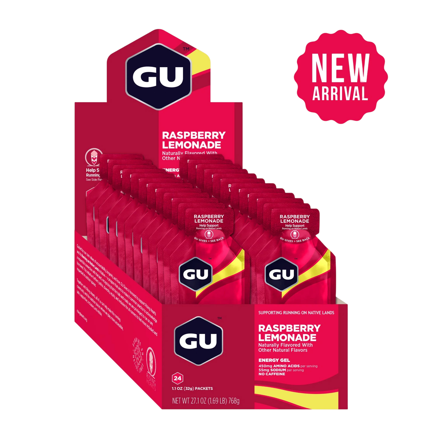 GU Gel Energía, Raspberry Lemonade 768g (24 gels 32g) – GU Energy-Wellu