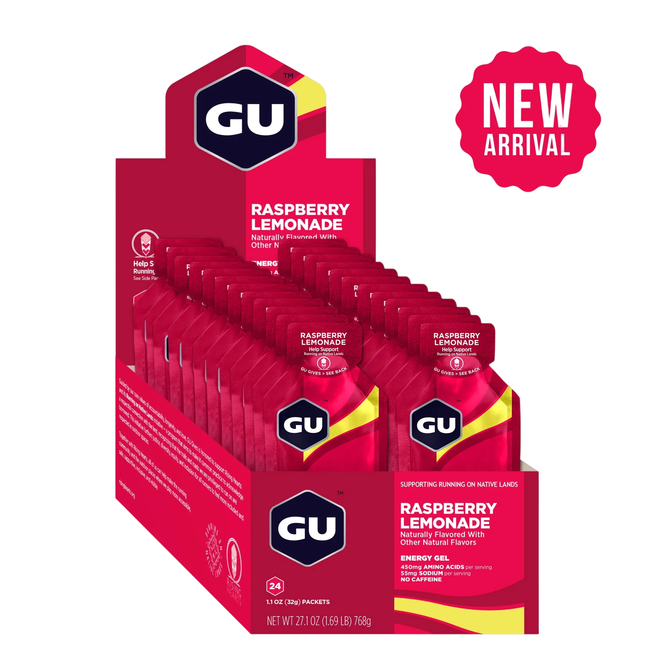 GU Gel Energía, Raspberry Lemonade 768g (24 gels 32g) – GU Energy-Wellu