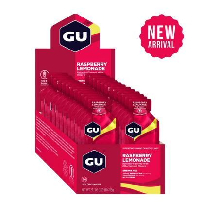 GU Gel Energía, Raspberry Lemonade 768g (24 gels 32g) – GU Energy-Wellu