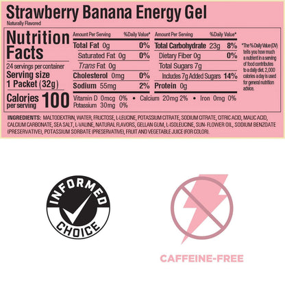 GU Gel Energía, Strawberry Banana 768g (24 gels 32g) – GU Energy-Wellu