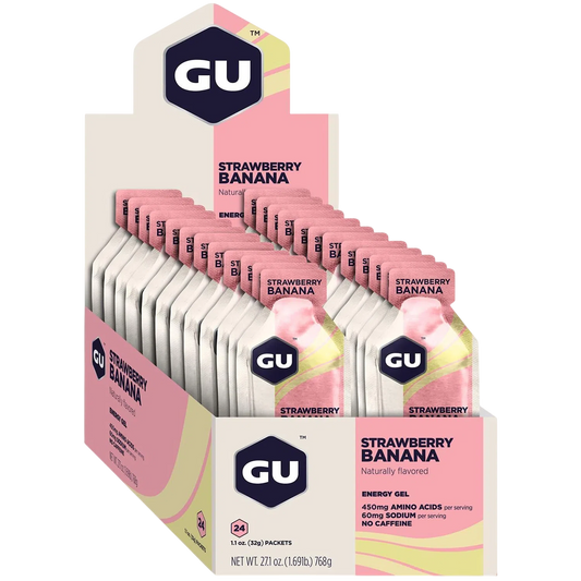 GU Gel Energía, Strawberry Banana 768g (24 gels 32g) – GU Energy-Wellu