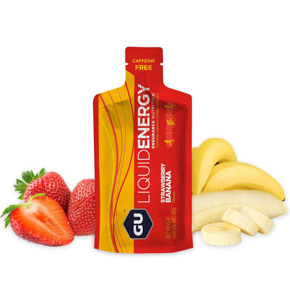 GU Liquid Energía Strawberry Banana, 1,440g (24 gels 60g) – GU Energy-Wellu